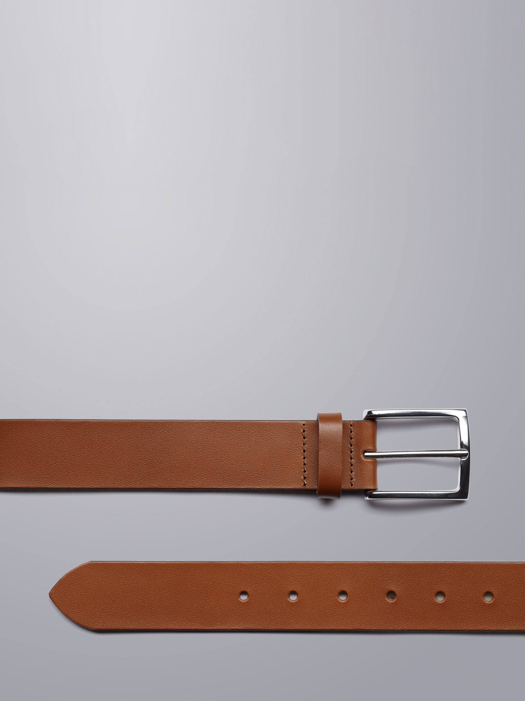 Mens Charles Tyrwhitt Leather Made in England Chino Belt - Brown RTFSAP