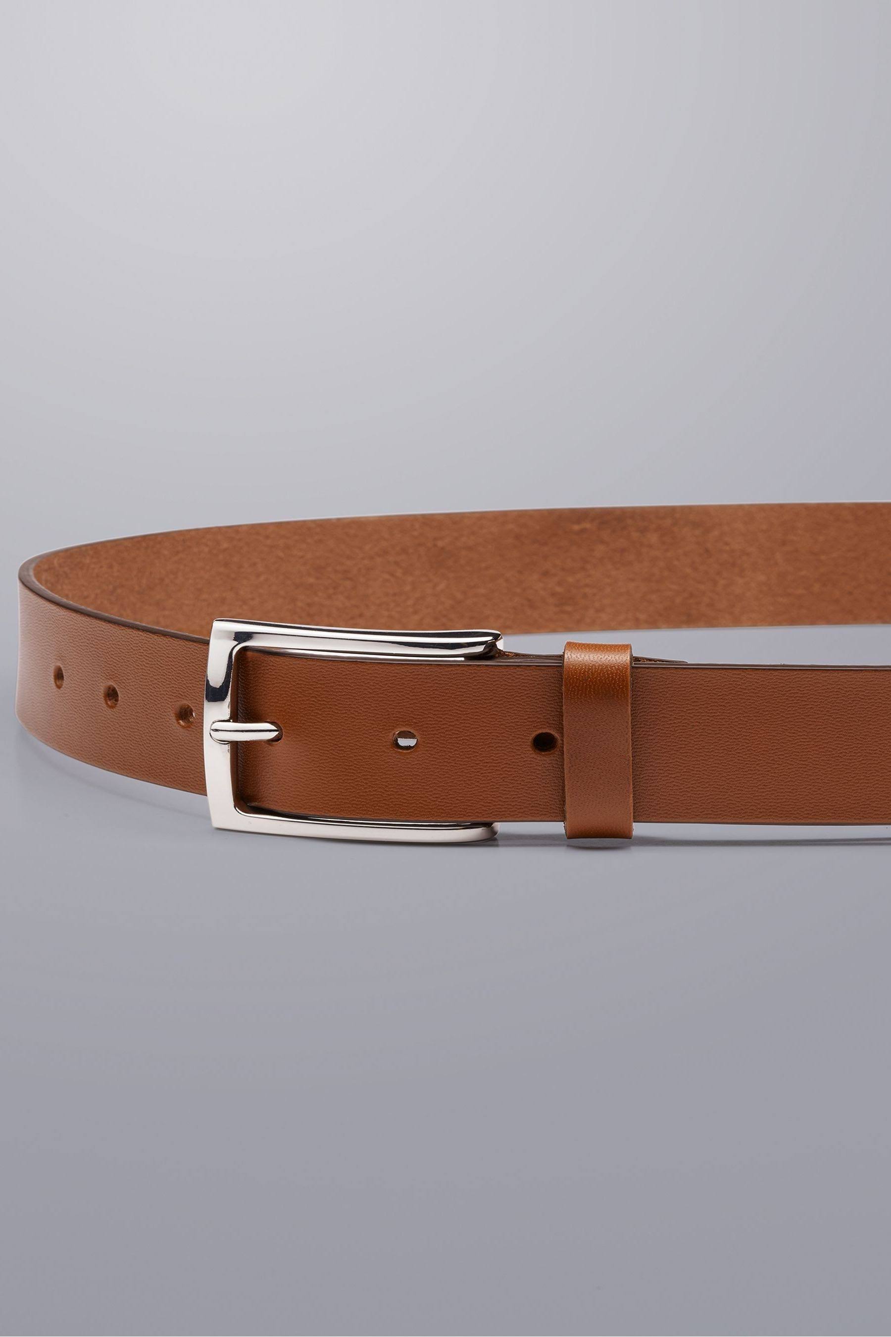 Mens Charles Tyrwhitt Leather Made in England Chino Belt - Brown RTFSAP