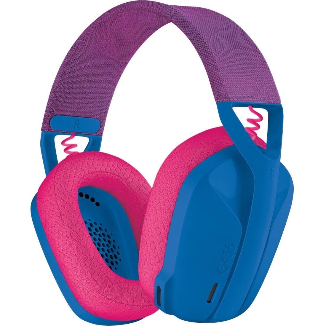 Mastercard Off | Logitech G G435 Lightspeed & Bluetooth Gaming Headset - Blue& Raspberry 981-001063 O77PNM