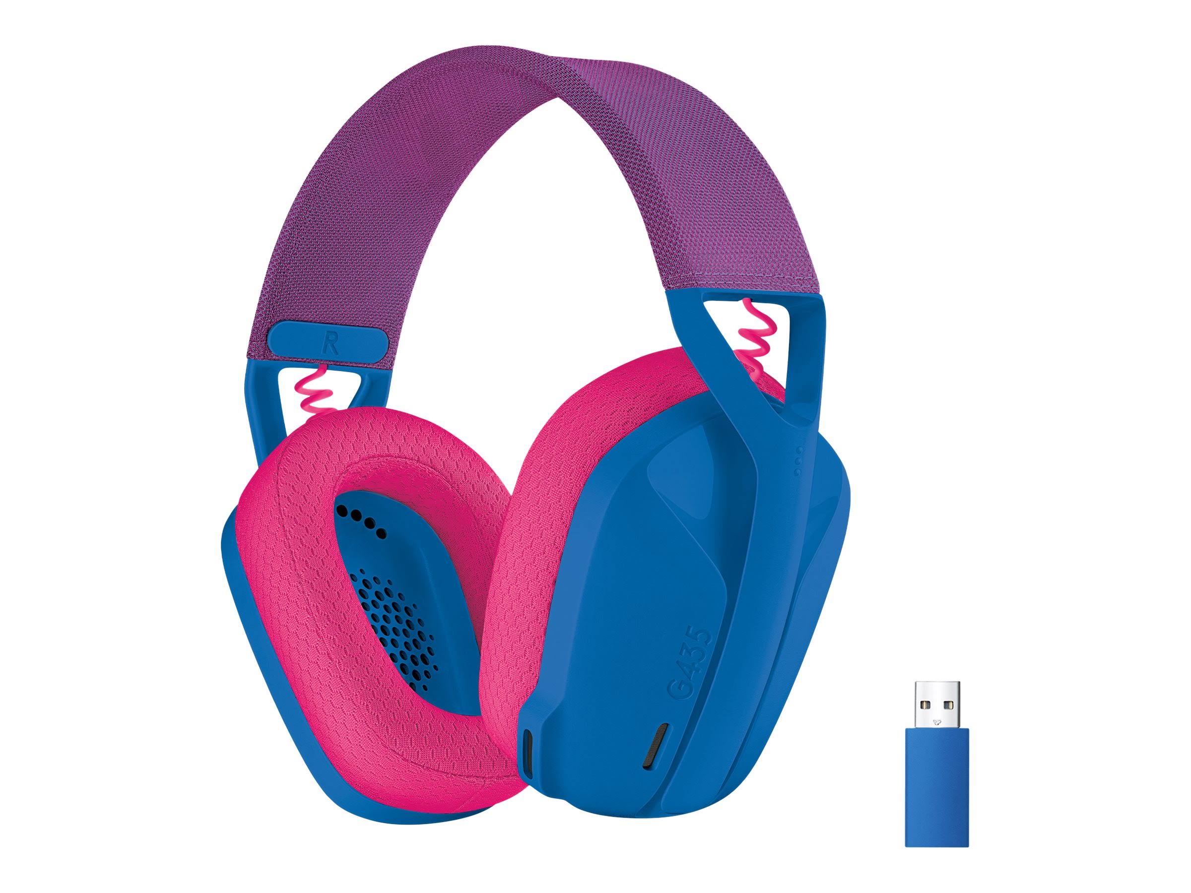 Mastercard Off | Logitech G G435 Lightspeed & Bluetooth Gaming Headset - Blue& Raspberry 981-001063 O77PNM